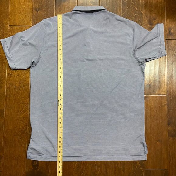 Peter Millar Summer Comfort Performance Polo Navy White Pinstripe Men's Size XL - Picture 9 of 9